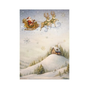 Rijstpapier A4 Silent Night Sleigh Stamperia