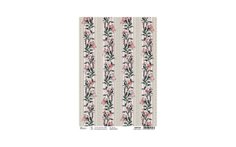 Rijstpapier A4 Silken Florals Ciao Bella