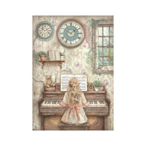 Rijstpapier A4 Symphony Piano Stamperia