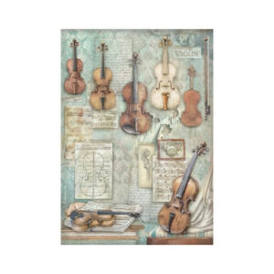 Rijstpapier A4 Symphony Violins Stamperia