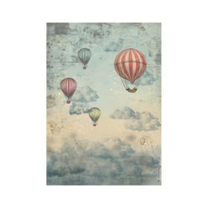 Rijstpapier A4 Voyages Fantastiques Luchtballon Stamperia