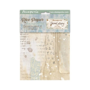 Rijstpapier A6 Secret Diary Achtergrond Stamperia