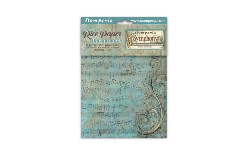 Rijstpapier A6 Selection Symphony Achtergronden Stamperia