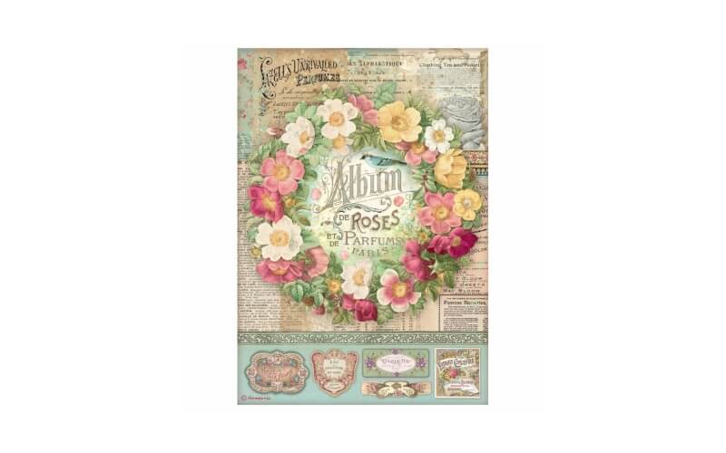 Rijstpapier Album de Roses A4 Stamperia