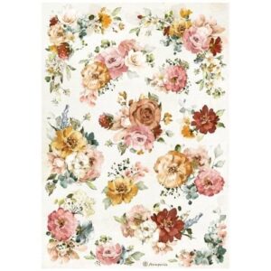 Rijstpapier Beloofde Bloemen Stamperia A4