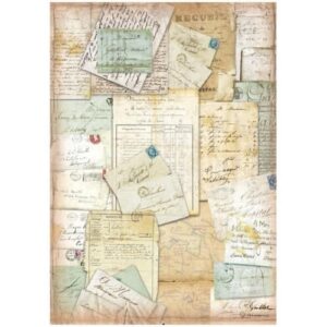 Rijstpapier Brieven Stamperia A4