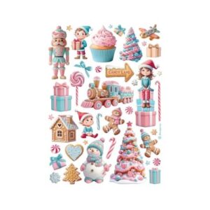 Rijstpapier Candy Christmas Collectie Stamperia A4