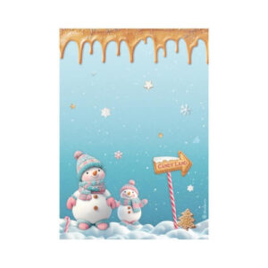Rijstpapier Candy Christmas Sneeuwpop Stamperia A4