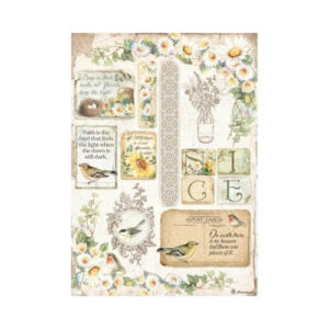 Rijstpapier Daisy A4 Stamperia