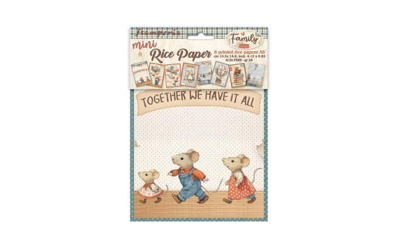 Rijstpapier Family Mini A6 Stamperia