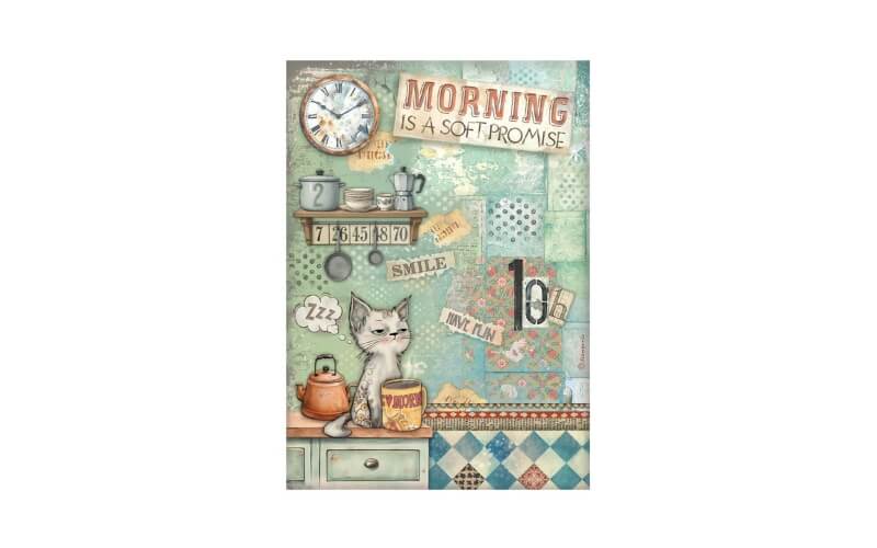 Rijstpapier Furry Friends Morning is a Soft Promise A4 Stamperia