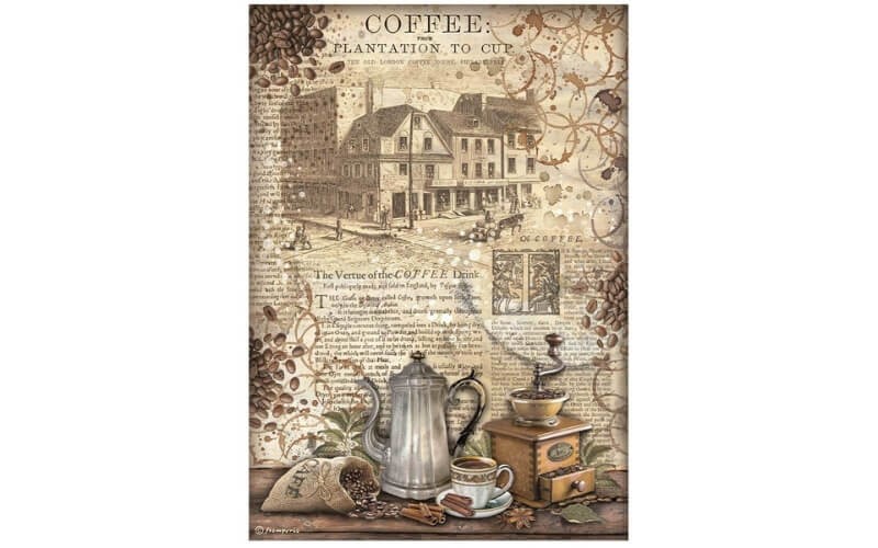Rijstpapier Koffiemolen Stamperia A4
