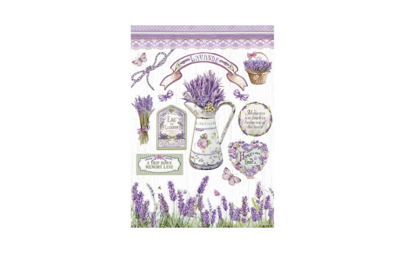 Rijstpapier Lavender A4 Stamperia