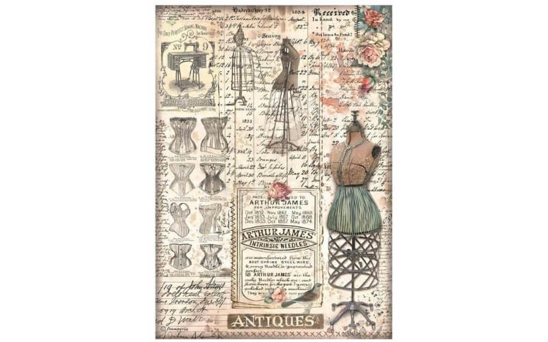 Rijstpapier Brocante Selection Stamperia A4