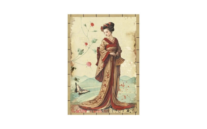 Rijstpapier Mini A6 Oriental Garden Stamperia