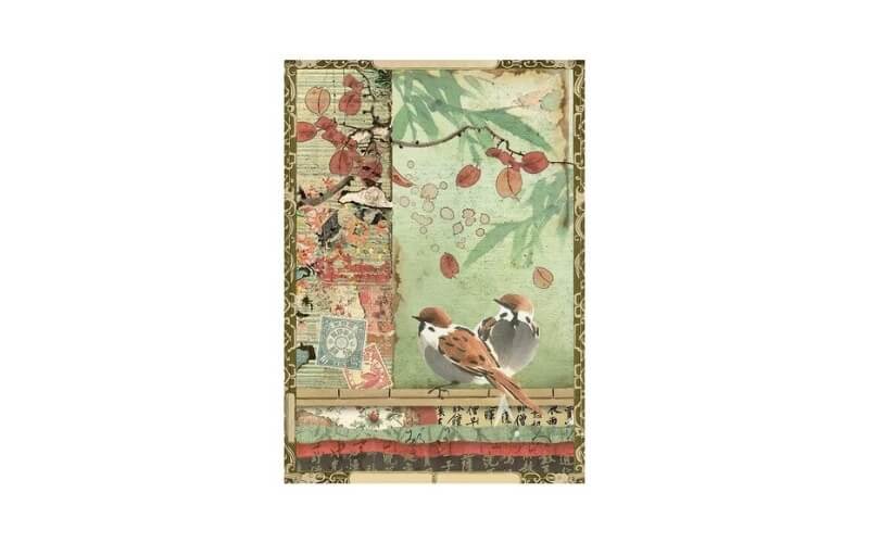Rijstpapier Mini A6 Oriental Garden Stamperia
