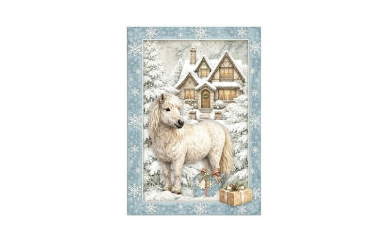Rijstpapier Mini A6 White Christmas Stamperia