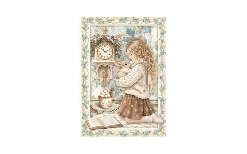Rijstpapier Mini A6 White Christmas Stamperia