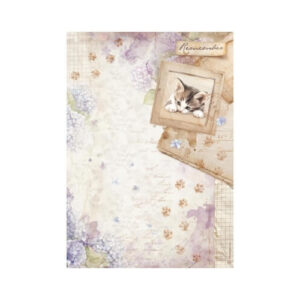Rijstpapier Quiet Days Kitten A4 Stamperia