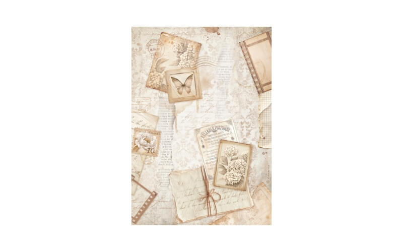 Rijstpapier Quiet Days Postcards A4 Stamperia