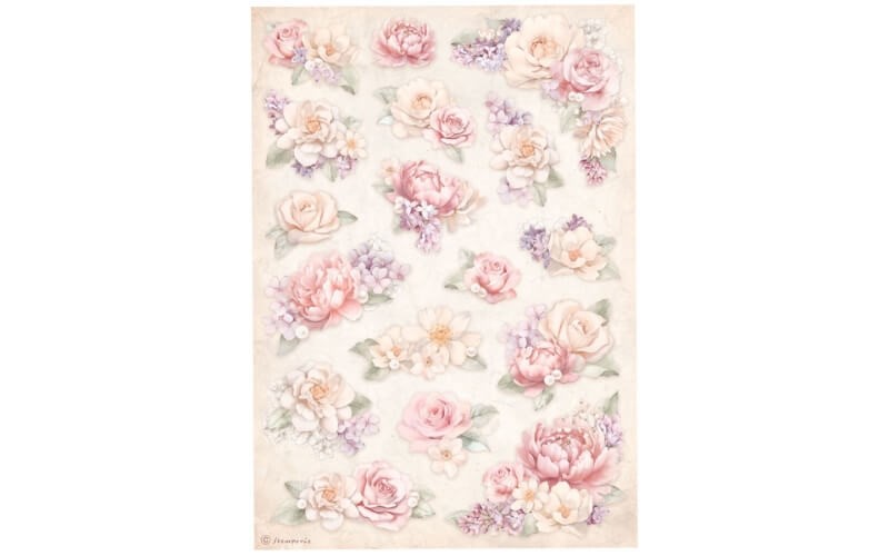 Rijstpapier Romance Altijd Floral A4 Stamperia