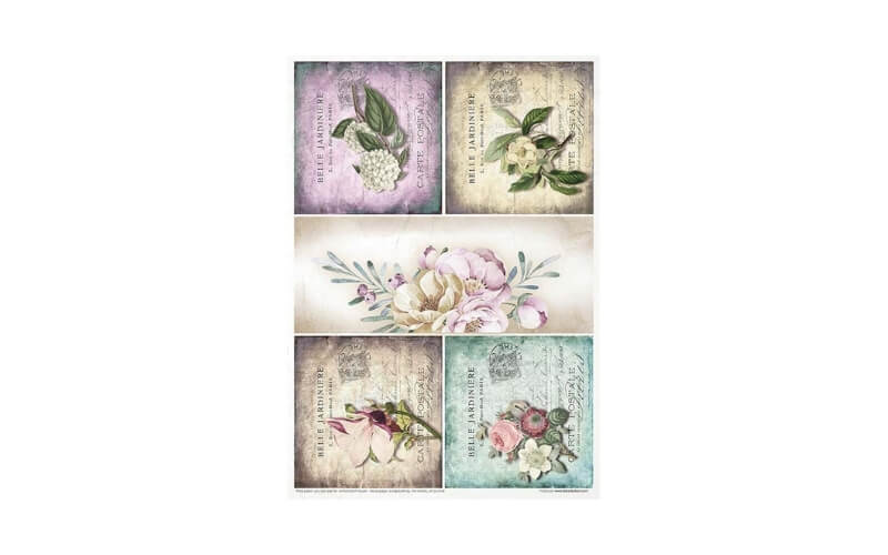 Rijstpapier Set Beautiful Flowers 11 Vellen Itd Collection