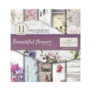 Rijstpapier Set Beautiful Flowers 11 Vellen Itd Collection