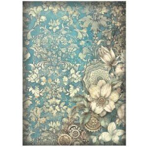 Rijstpapier Witte Bloemen Stamperia A4