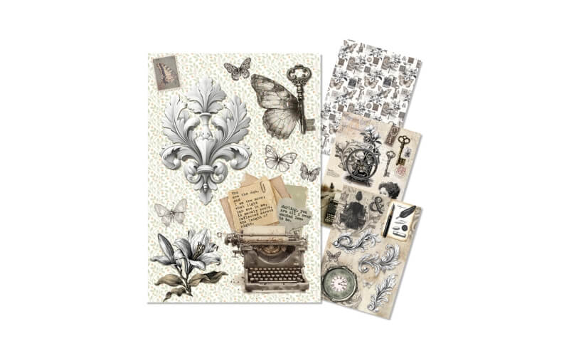 Rijstpapier set A4 Typographic Ciao Bella