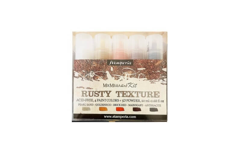 Roest Textuurverf Stamperia 5x20ml