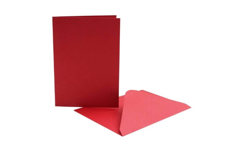 Rood Kaarten-Enveloppen 6st.