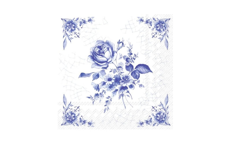 Rose on Tile Lunch Servetten 5st. IHR