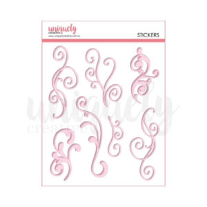 Roze sierlijke 3D-stickers Uniquely Creative