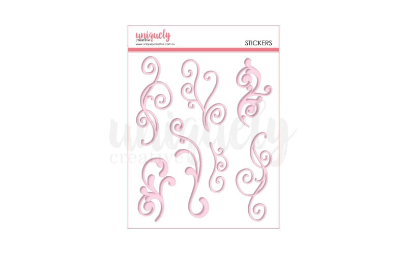 Roze sierlijke 3D-stickers Uniquely Creative