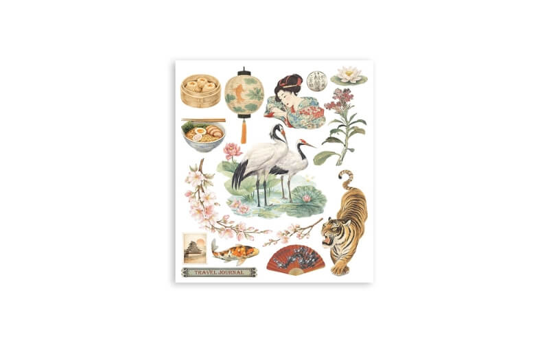 Rub-On 20,5x23cm Assortment Oriental Garden Stamperia