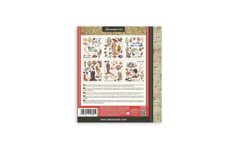 Rub-On 20,5x23cm Assortment Oriental Garden Stamperia