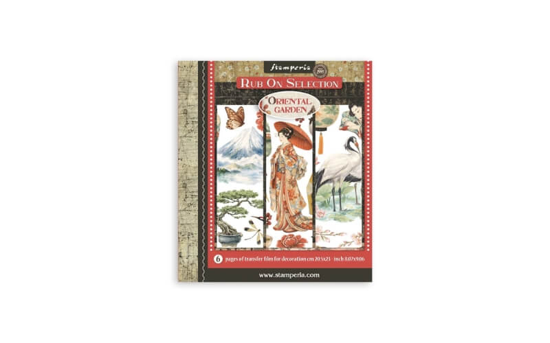 Rub-On 20,5x23cm Assortment Oriental Garden Stamperia