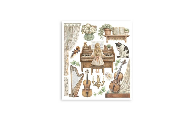 Rub-On 20,5x23cm Assortment Symphony Stamperia