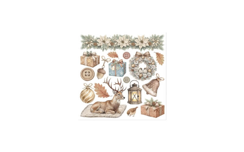 Rub-On Assortment White Christmas Stamperia 20,5x23cm