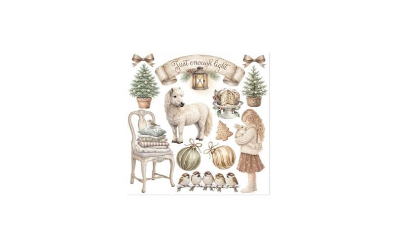 Rub-On Assortment White Christmas Stamperia 20,5x23cm