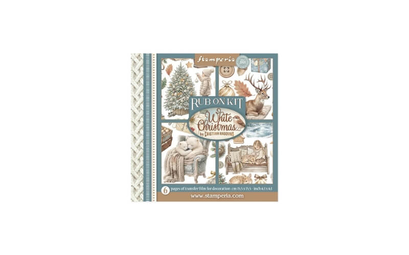 Rub-On Assortment White Christmas Stamperia 20,5x23cm