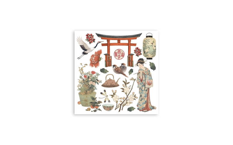 Rub-On Set Oriental Garden Stamperia