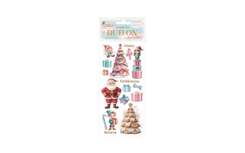 Rub-on Candy Christmas Kerstman Stamperia