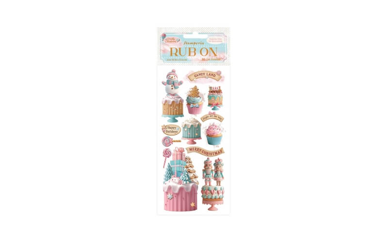 Rub-on Candy Christmas Taartjes Stamperia