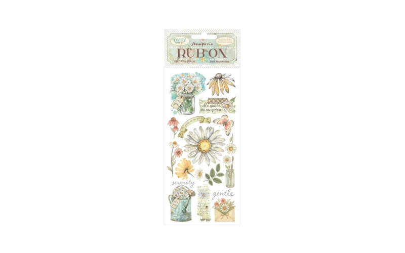Rub-on Daisy Art life Me quiere no me quiere Stamperia