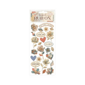 Rub-on Family Patchwork Flowers Stamperia
