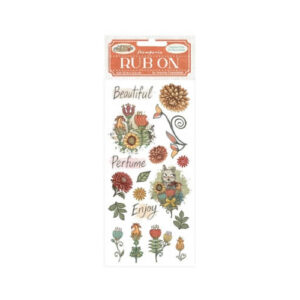 Rub-on Furry Friends Bloemen Stamperia