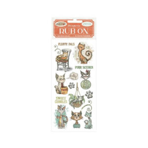 Rub-on Furry Friends Katten Stamperia