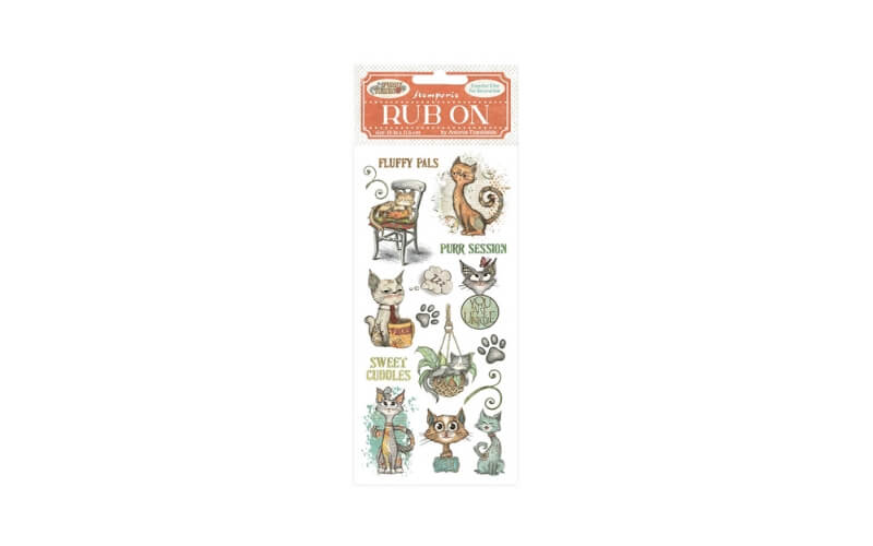 Rub-on Furry Friends Katten Stamperia