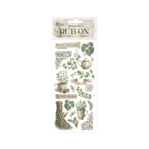 Rub-on Herbarium Silvae Tea Time Stamperia